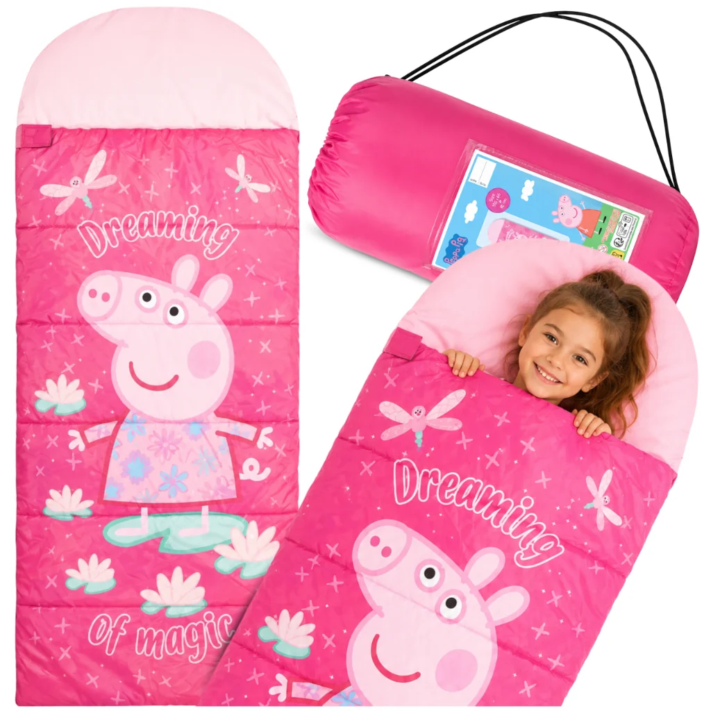 Śpiwór Dziecięcy Peppa Pig 170x70 cm Oryginalny Licencja Hasbro Różowy