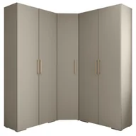 Szafy - Garderoba wysoka do przedpokoju INOVA 3 Zestaw 5 wysokość 236,7 biały czarny kaszmir - miniaturka - grafika 1