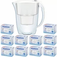 Dzbanki filtrujące - Dzbanek filtrujący Aquaphor Amethyst 2,8 l + 10 wkładów, biały - miniaturka - grafika 1