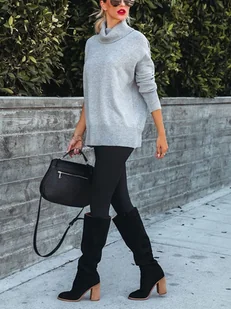 Milan Kiss Golf w kolorze szarym - Swetry damskie - miniaturka - grafika 1