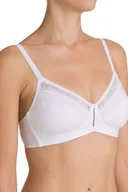 Biustonosze - Triumph Cotton Beauty N biały biustonosz miękki - miniaturka - grafika 1