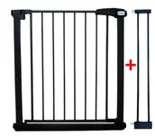 Zabezpieczenia dla dzieci - BRAMKA ZABEZPIECZAJĄCA S1 CZARNA na schody, drzwi 79-94 cm rozporowa ochronna - miniaturka - grafika 1