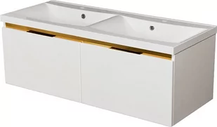 Szafka z umywalką złoty uchwyt 120 cm podwójna umywalka seria Diamond Gold Gante  - Szafki łazienkowe - miniaturka - grafika 1