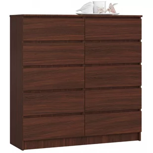 Akord Fabryka mebli KOMODA K 120cm 10 SZUFLAD WENGE OP0LK-1VEN008 - Komody - miniaturka - grafika 1