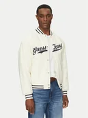 Kurtki męskie - Guess Jeans Kurtka bomber M5RL54 WHAA2 Beżowy Regular Fit - miniaturka - grafika 1