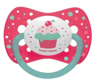 Smoczki uspokajające - Canpol babies Canpol Smoczek silikonowy symetryczny Cupcake 18m+ : Kolor - Różowy - miniaturka - grafika 1
