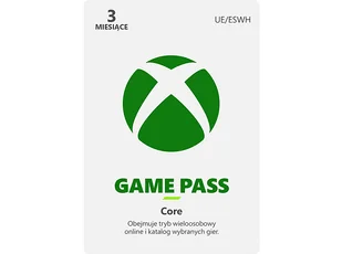 Kod aktywacyjny MICROSOFT Subskrypcja Xbox Game Pass Core 3 miesiące - Kody i doładowania cyfrowe - miniaturka - grafika 1