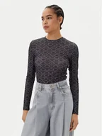 Bluzki damskie - HUGO Bluzka Diralina_10 50542422 Czarny Slim Fit - miniaturka - grafika 1