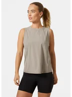 Koszulki i topy damskie - Helly Hansen Top funkcyjny "Roam" w kolorze beżowym - miniaturka - grafika 1