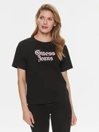 Koszulki i topy damskie - Guess T-Shirt Gothic W4RI49 K6XN4 Czarny Regular Fit - miniaturka - grafika 1