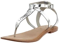 Paski - Vero Moda Damski skórzany pasek do sandałów Vmanneli, Grey Silver, 38 EU - miniaturka - grafika 1