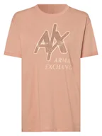 Koszulki i topy damskie - Armani Exchange - T-shirt damski, różowy - miniaturka - grafika 1