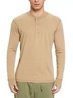 Koszulki męskie - ESPRIT T-shirt męski, 250/khaki beżowy, L - miniaturka - grafika 1