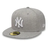 Czapki i chusty sportowe męskie - Czapka z daszkiem New Era 59FIFTY MLB NY New York Yankees Essential Heather Grey - 11044974-7 1/4 - 57.7cm - miniaturka - grafika 1