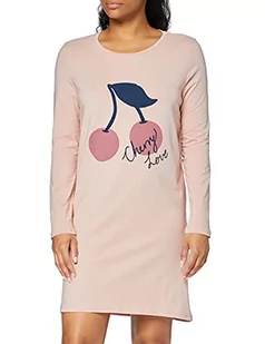 Iris & Lilly Damska koszula nocna, Jasnoróżowy, wiśniowy nadruk, 42 - Piżamy damskie - miniaturka - grafika 1