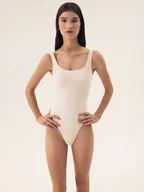 Bielizna nocna - Body Lacteem Bloovii kremowy S - miniaturka - grafika 1