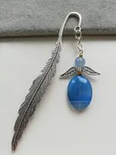 Zakładki do książek - ZAKŁADKA DO KSIĄŻKI ANIOŁ AGAT NIEBIESKI PREZENT - miniaturka - grafika 1