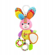 Gryzaki dla dzieci - Piszczek Króliczek – Zawieszka z Grzechotką i Gryzakiem Edukacyjna - miniaturka - grafika 1