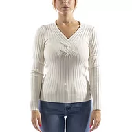 Swetry damskie - GUESS Guess Ines Vn Ls sweter damski (1 opakowanie), Kremowa biała., M - miniaturka - grafika 1
