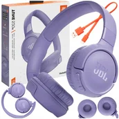 Słuchawki - SŁUCHAWKI BEZPRZEWODOWE JBL NAUSZNE BLUETOOTH MIKROFON BASS SKŁADANE FIOLET - miniaturka - grafika 1