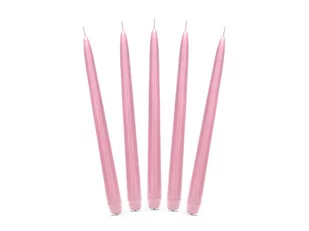 PartyDeco Świeczka "Classic Pastel 24 cm", różowa jasna, 10 szt SKMAT-081 - Urodziny dla dorosłych - miniaturka - grafika 1