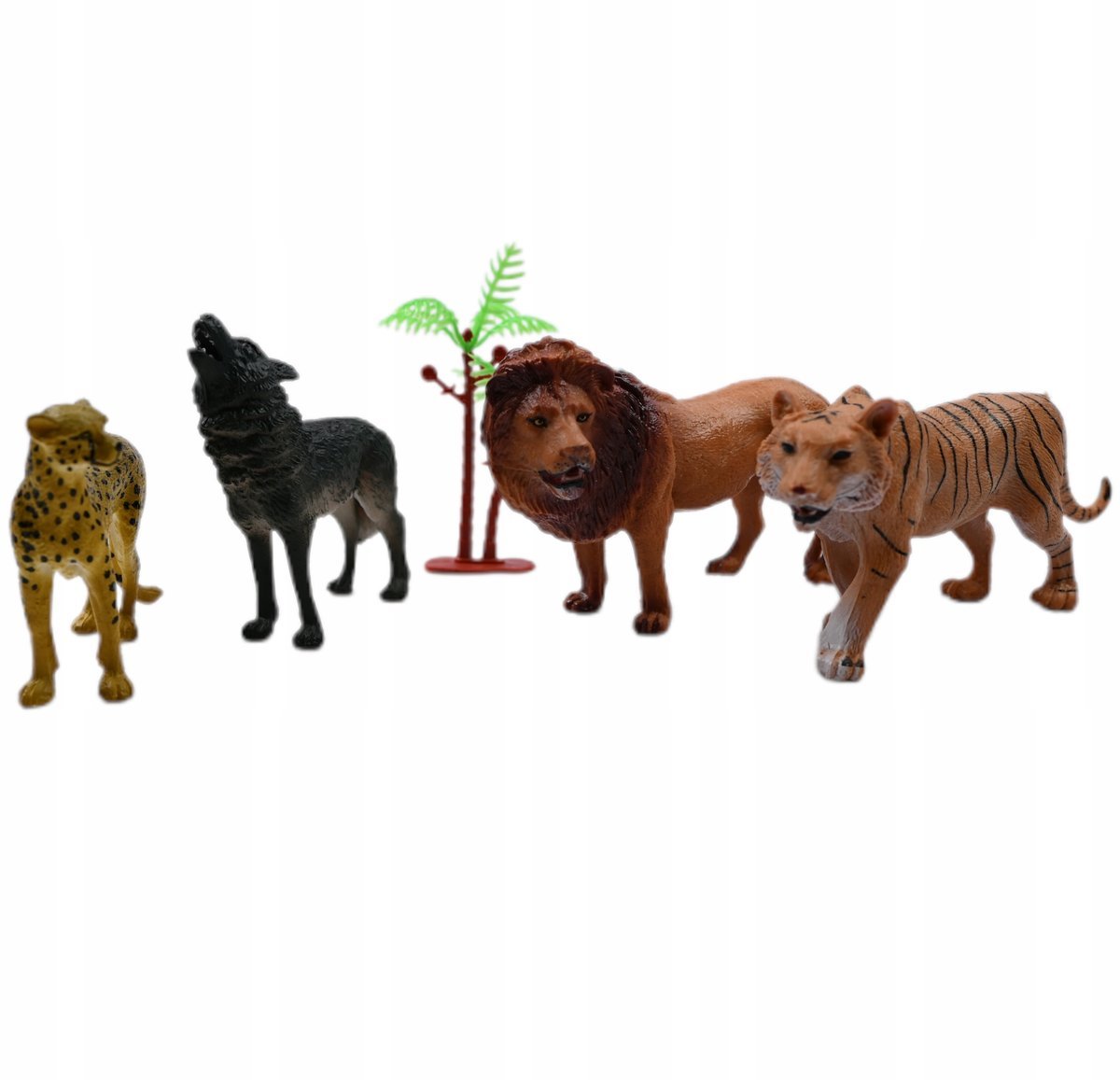 REALISTYCZNE FIGURKI DZIKIE ZWIERZĘTA ZOO LEW WILK TYGRYS ZESTAW FIGUREK