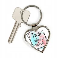 Breloki - BRELOK DO KLUCZY Z TWOIM WŁASNYM FOTO NADRUKIEM ZDJĘCIEM serce na prezent - miniaturka - grafika 1