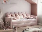 Łóżka dla dzieci i młodzieży - Łóżko tapicerowane rozkładane Amelie Duo - różne rozmiary - miniaturka - grafika 1