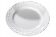 Talerze - Ćmielów rococo talerz płytki biały 17cm - miniaturka - grafika 1