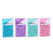Papier do drukarek - Apli 4 pudełka z 100 okrągłymi igłami, 9 mm x 20 mm, pastelowe kolory, 18150 18150 - miniaturka - grafika 1