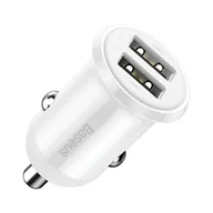 Ładowarki samochodowe - Baseus Grain Pro ładowarka samochodowa 2x USB 4,8 A biały (CCALLP-02) - miniaturka - grafika 1