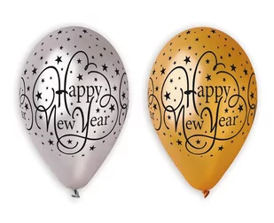 Gemar Balony lateksowe Happy New Year - 30 cm - 25 szt. GMS110/NY1/25 - Sylwester - miniaturka - grafika 1