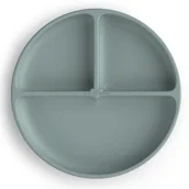 Miseczki i talerzyki dla dzieci - Trójdzielny talerz silikonowy z przyssawką EITHER, BabySteps - miniaturka - grafika 1