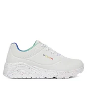 Buty dla dziewczynek - Sneakersy Skechers UNO LITE 310456L WMLT Biały - miniaturka - grafika 1