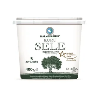 Black olives with stone dry S 400g MARMARABIRLIK - Pasztet i przetwory mięsne - miniaturka - grafika 1
