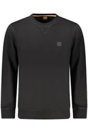 Bluzy męskie - HUGO BOSS MĘSKA BLUZA Z ROZPINANYM NA ZAMEK CZARNA - miniaturka - grafika 1