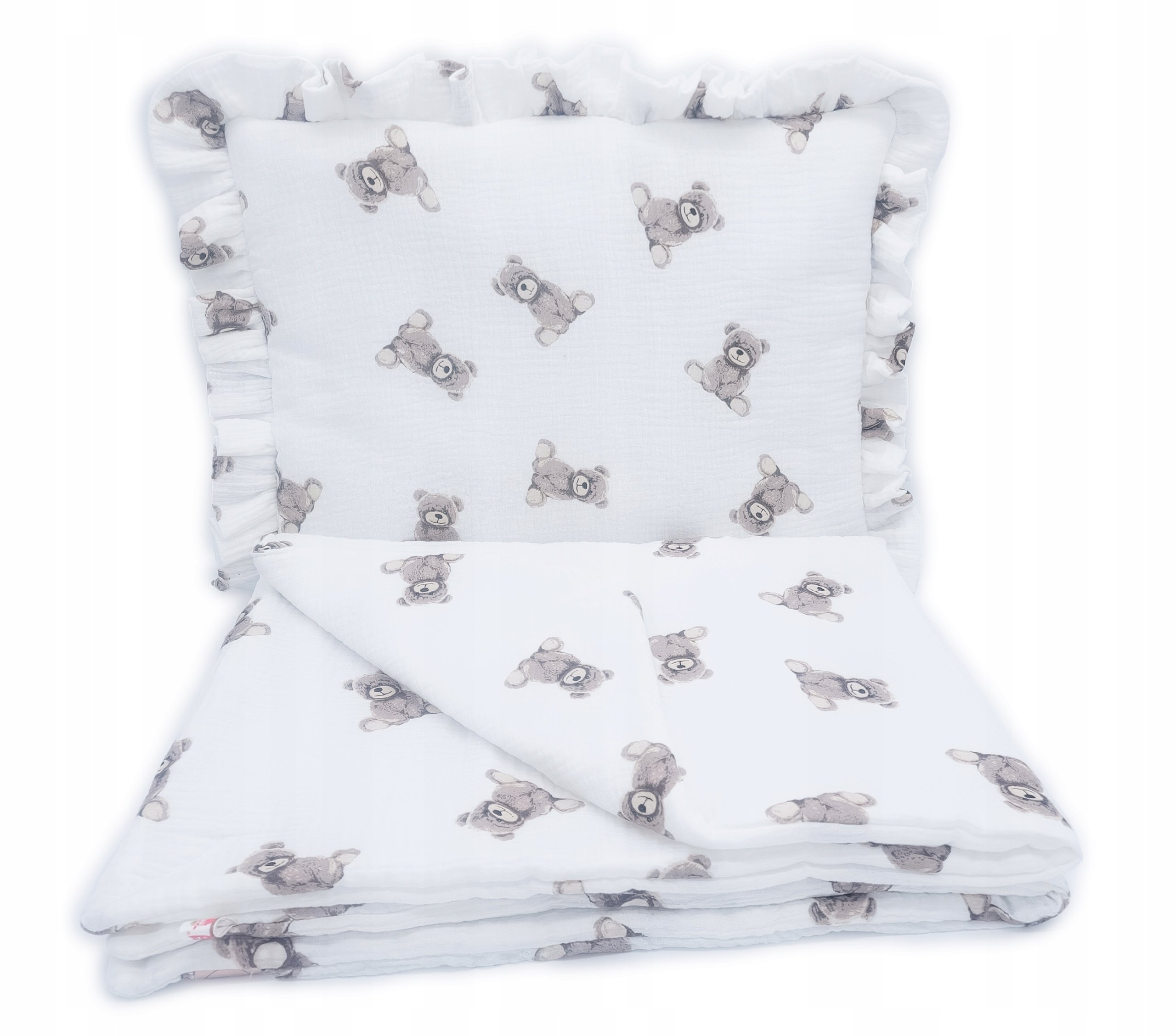 Pościel Muślinowa Z Falbanką 90 X 120 Z Wypełnieniem