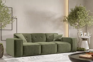 Sofa Trzyosobowa Pula Tkanina Perfect Harmony Zielony - Sofy i kanapy - miniaturka - grafika 1