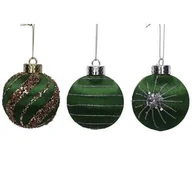 Bombki - Bombka styropianowa 8 cm zielona mix 1 szt. - miniaturka - grafika 1