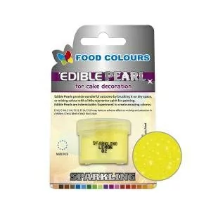 PUDROWA BŁYSZCZĄCA POSYPKA DO TORTÓW SPARKLING LEMON EDIBLE PEARL 2,6G - Dodatki do ciast w proszku - miniaturka - grafika 1