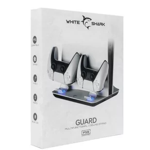 WhiteShark Podstawka chłodząco-ładująca WhiteShark GUARD na 2 pady PS5 3293-0 - Akcesoria do Playstation - miniaturka - grafika 1