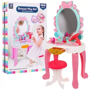 Interaktywna toaletka dla dziewczynek 3+ Taborecik + Suszarka + Akcesoria - Gry planszowe - miniaturka - grafika 1