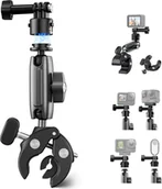 Akcesoria do kamer sportowych - TELESIN S3-HBM-01 Uchwyt z szybkozłączką na kierownicę, stop aluminium, obracany o 360′, z adapterem do mocowania kamery sportowej - miniaturka - grafika 1