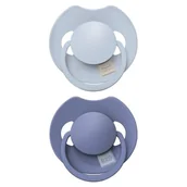 Smoczki uspokajające - Smoczek silikonowy dynamiczny LOVI Prime 18m+ 2 szt. Baby Blue/Blue z etui - miniaturka - grafika 1