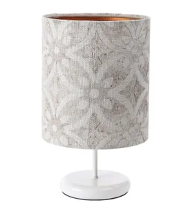 Biała lampka stołowa z ozdobnym abażurem - S364 K0-K50 - Lampy stojące Biała lampka stołowa z ozdobnym abażurem - S364 K0-K50 - Lampy stojące - miniaturka - grafika 1