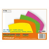 Papier do drukarek - TYPOGRAF Papier TYPOGRAF 74033 Mix Kolorowy Neon - miniaturka - grafika 1