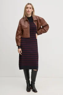 Pepe Jeans sukienka HARLEM DRESS kolor granatowy mini rozkloszowana PL953587 - Sukienki - miniaturka - grafika 1