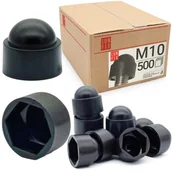 Śruby i nakrętki - Zaślepki na śruby M10/17 maskownica nakrętki CZARNA kołpak 500szt. - miniaturka - grafika 1