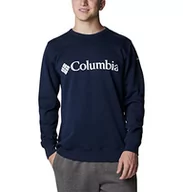 Bluzy męskie - Columbia Męska bluza polarowa z logo M Columbia, Granatowy Collegiate Navy, XL - miniaturka - grafika 1