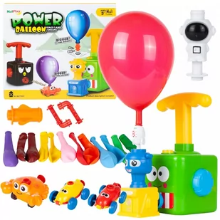 MalPlay, Wyrzutnia Balonowa AERODYNAMICZNY SAMOCHÓD +Pompka Żaba - Zabawki militarne - miniaturka - grafika 1